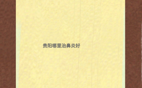 貴陽(yáng)哪里治鼻炎好