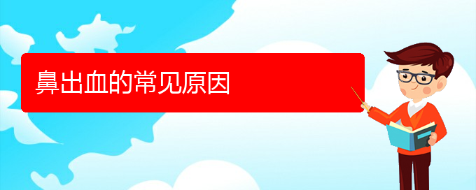 (貴陽(yáng)鼻科醫(yī)院掛號(hào))鼻出血的常見(jiàn)原因(圖1)